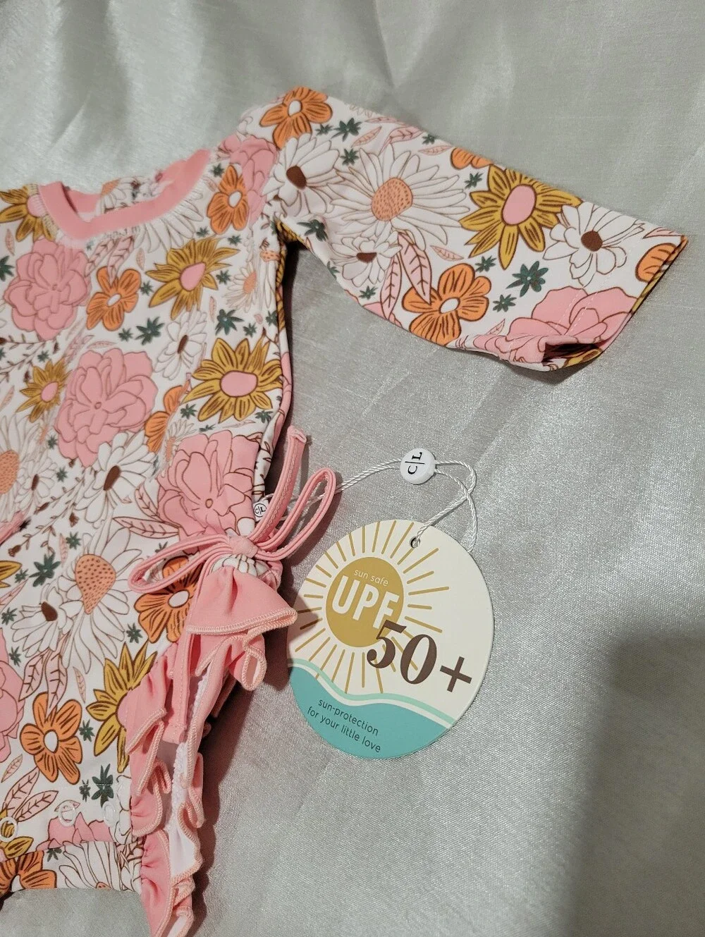 NWT Caden Lane Baby Boho Floral Ruffle Swim Rashguard (Only) Matching Set Avail.